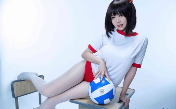 排球少女天花板:miko酱ww体操服COS纯净镜头里的初恋感