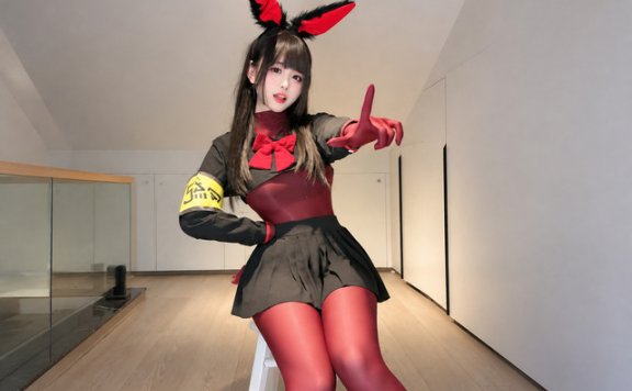制服秩序与萌系幻想的交融:miko酱ww兔子版风纪委员COS