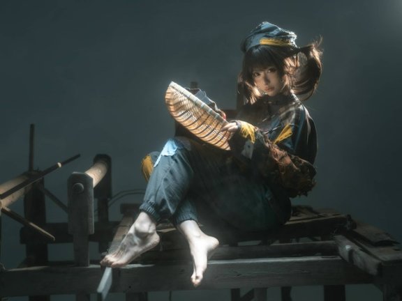 蠢沫沫一篮微光COS:少女小乞丐的清冷感与倔强故事感拉满
