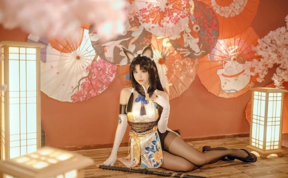 永劫无间踏和风而来的狐灵少女：miko酱ww土御门胡桃COS